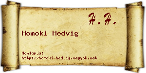 Homoki Hedvig névjegykártya